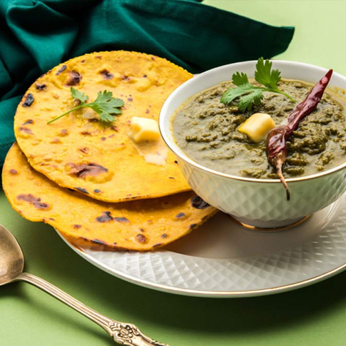 Makki Roti with Sarson ka Saag